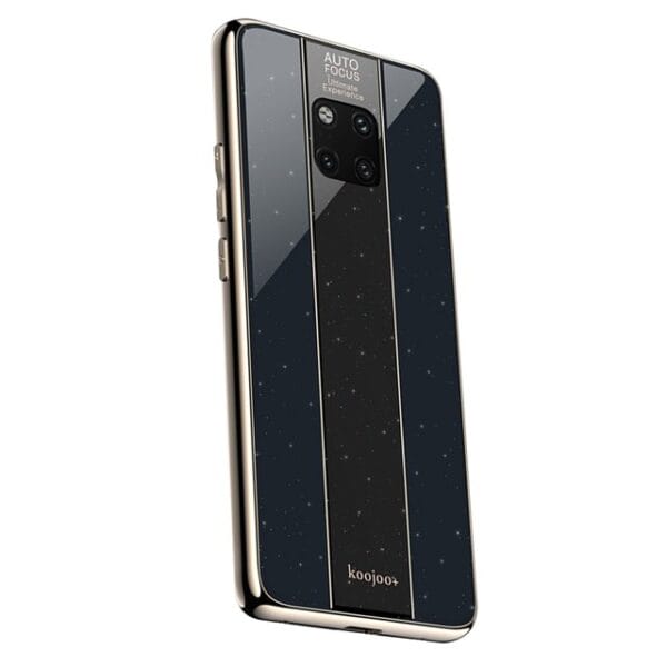 Luxury Phone Case Hardened Acrylic Electroplated Reinforcement Anti-fall Phone Cover for Huawei Mate 20 Pro (Black) - Image 2