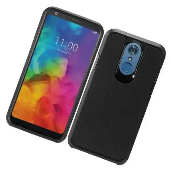 LG Q7 Case, LG Q7 Plus Case, Hybrid Shockproof Slim Hard Cover Protective Case for LG Q7 / Q7+ (Black) - Image 3