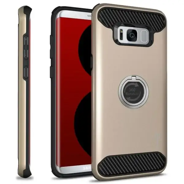 CoverON Samsung Galaxy S8 Case, RingCase Series Hybrid Protective Phone Cover with Grip Ring