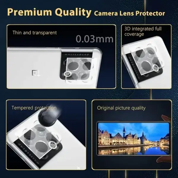 [2+2] For OnePlus 10 Pro Screen Protector Tempered Glass 2 Pcs, Camera Lens Protector 2 Pcs - Image 2