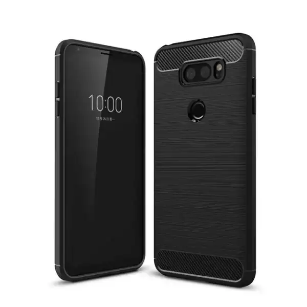 For LG V30 Case, Heavy-Duty Shockproof Protective Case Armor Guard Shield, Shock Adsorption, Drop Protection [Black]