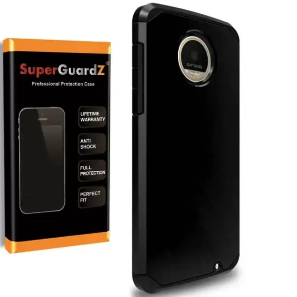 For Motorola Moto Z2 Play / Moto Z Play (2nd Gen) Case, SuperGuardZ Heavy-Duty Anti-Shock Protective Cover Armor Guard Shield [Black]