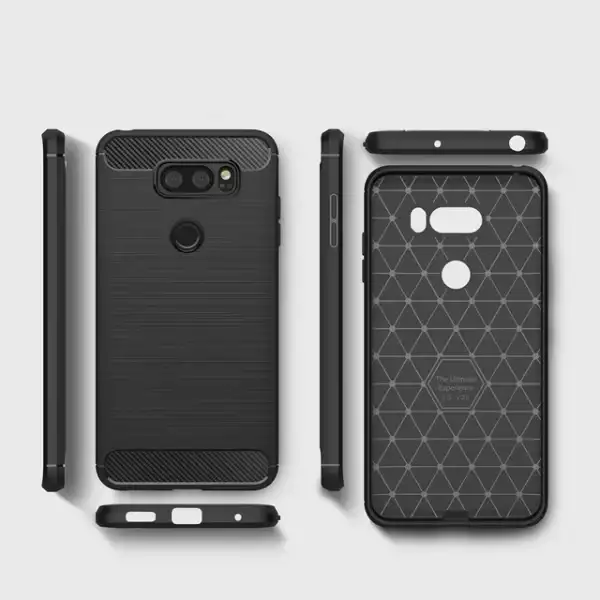 For LG V30 Case, Heavy-Duty Shockproof Protective Case Armor Guard Shield, Shock Adsorption, Drop Protection [Black] - Image 2