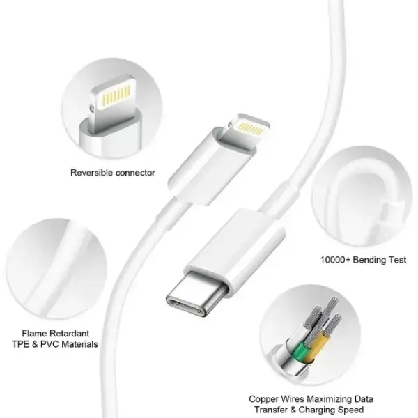 iPhone 14 13 12 11 Super Fast Charger-Apple MFi Certified-High Speed iPhone Charger-6FT Wall Charger-2-Pack 20W PD USB C Compatible with iPhone 14/14Pro/13/13 Pro/12/12Pro/XS/Max/XR/X/8/8 Plus - Image 2