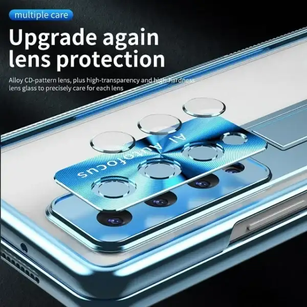 Haobuy Camera Lens Protector Compatible with Samsung Galaxy Z Fold 3 with Tempered Glass Screen Case with S Pen Magnetic Kickstand for Z Fold 3,Blue - Image 3