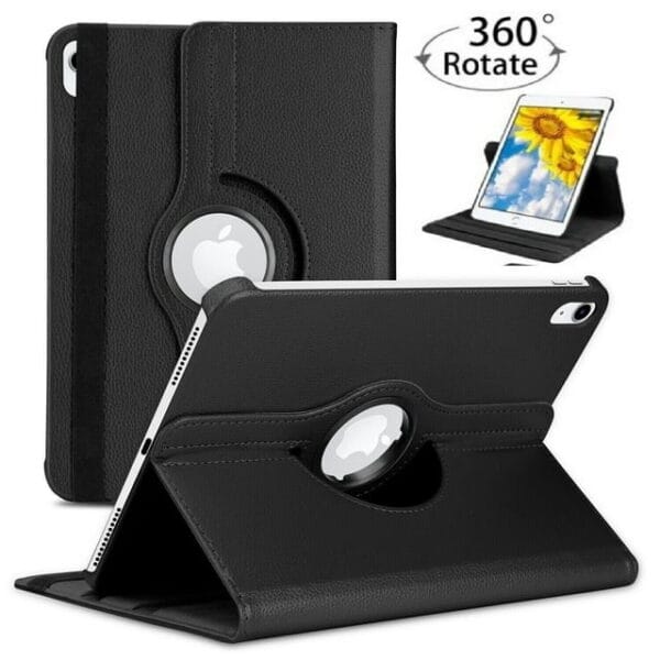 EpicGadget Smart Rotating Case Cover for iPad 10 10th Gen 10.9 Inch 2022 Released - Protective PU Leather Multi-Angle Viewing Rotating Stand Auto Sleep/Wake Folding Folio Cover Case (Black) - Image 3