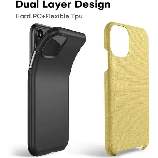 CellEver for iPhone 11 Case - Dual Guard Series, Military Grade Protection, Ultra Slim, Sturdy Shock Absorbent Phone Cover (Yellow) - Image 2