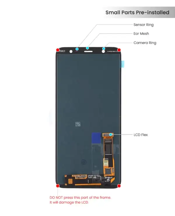 Samsung Galaxy J8/ On8 (J810 / 2018) LCD Screen Assembly Replacement Without Frame (Aftermarket Incell) (Black) - Image 2