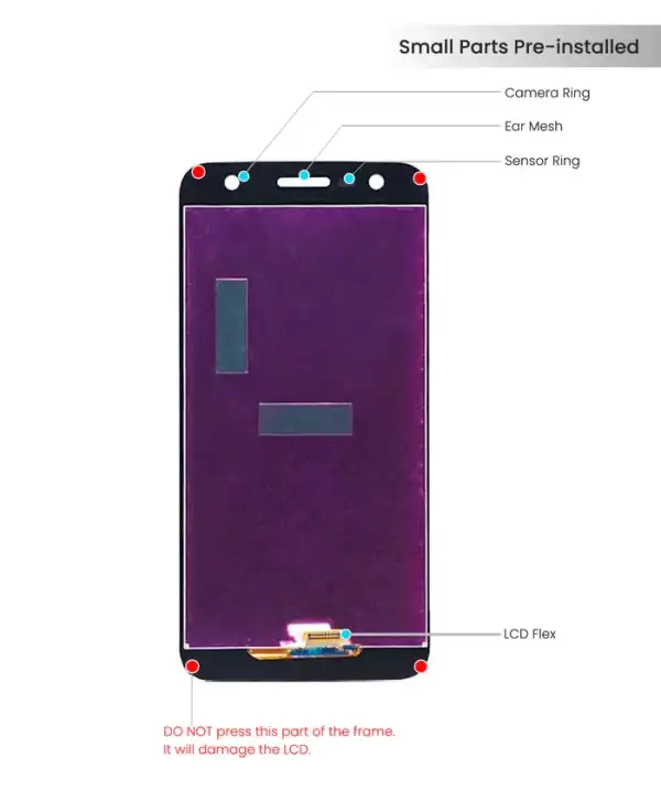 LG X Power 3 / 2 / X Charge / Fiesta 2 (M320 / X320 / M327) LCD Screen Assembly Replacement Without Frame (Black) - Image 2