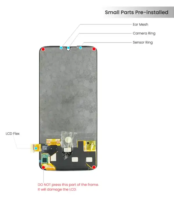 Motorola Z4 (XT1980-4 Verizon Version 1) LCD Screen Assembly Replacement Without Frame (Refurbished) (Black) - Image 2